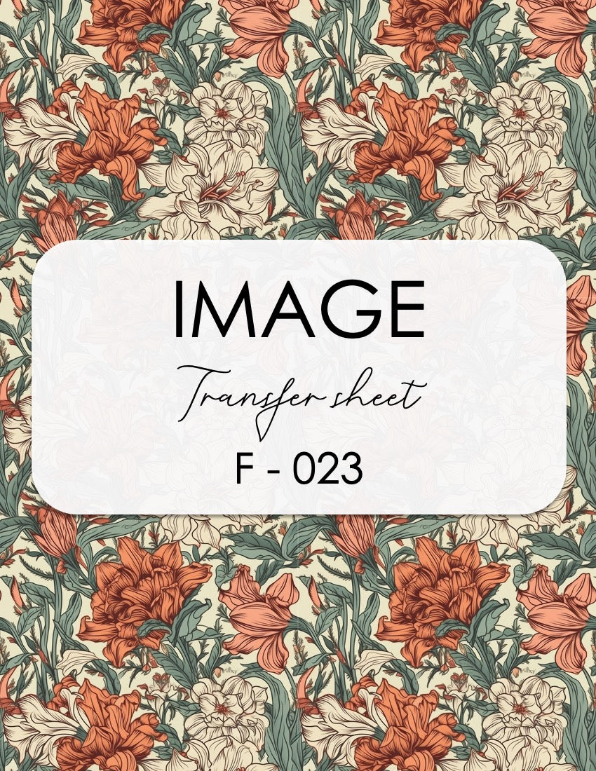 March Image Transfer Sheet - F023