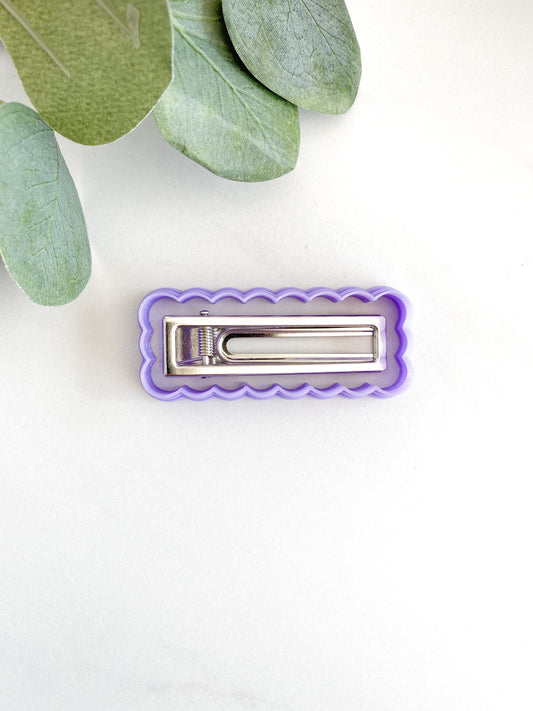 Scalloped Rectangle Barrette Cutter - B1
