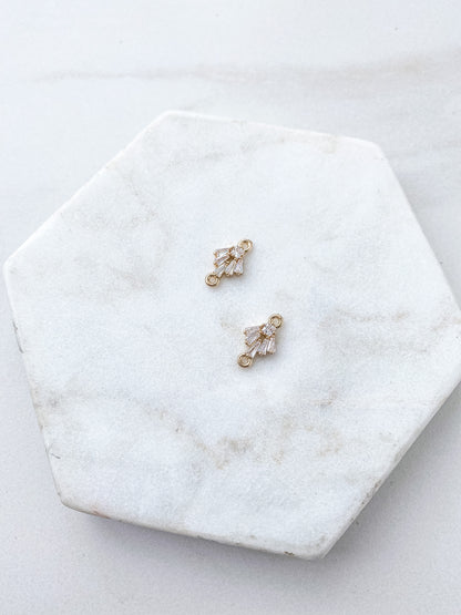 Antique CZ Connector - 10 PIECES