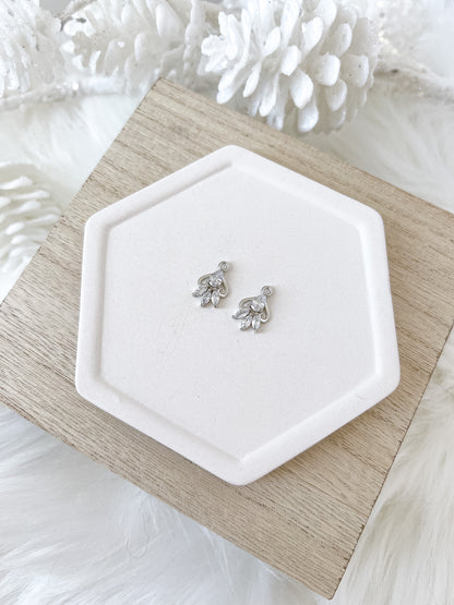 Silver CZ Pendant Charm - 10 PIECES