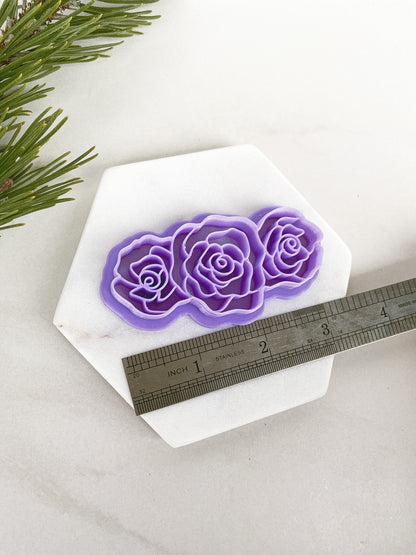 Rose Imprint Barrette