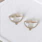 Half Circle Crystal Connector 24x12mm - 10 PIECES
