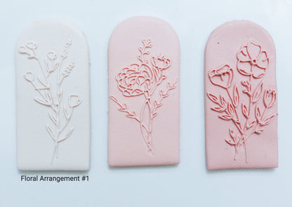 Acrylic Texture Tile - Floral Arrangement #1