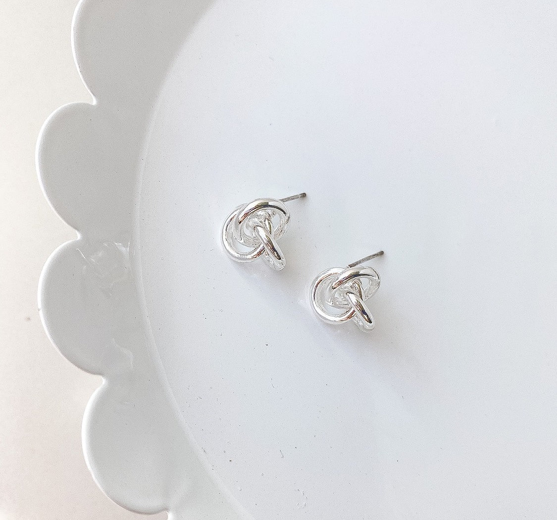 Silver Knots Stud Pack Add-on - 5 Pairs (10 Pieces)