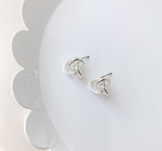 Silver Knots Stud Pack Add-on - 5 Pairs (10 Pieces)