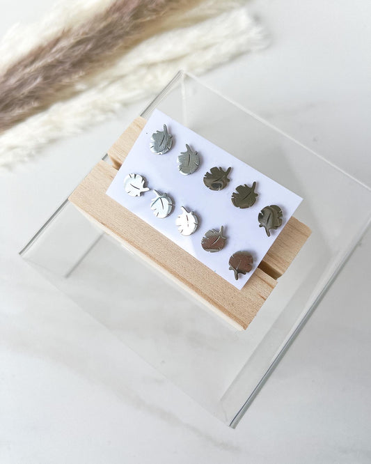 Falling Leaf Stud Pack Add-on - 5 Pairs (10 Pieces)