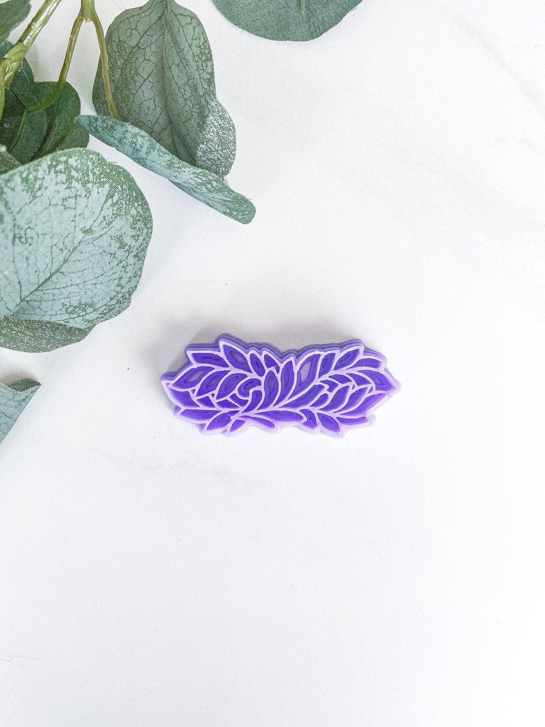 Leaf Imprint Barrette Cutter