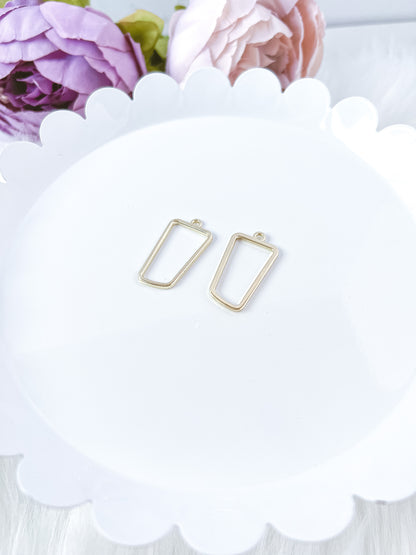 Abstract Rectangle Bezel - 10 PIECES