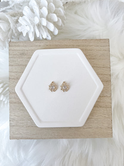 Elegant Circle CZ Charm - 10 PIECES