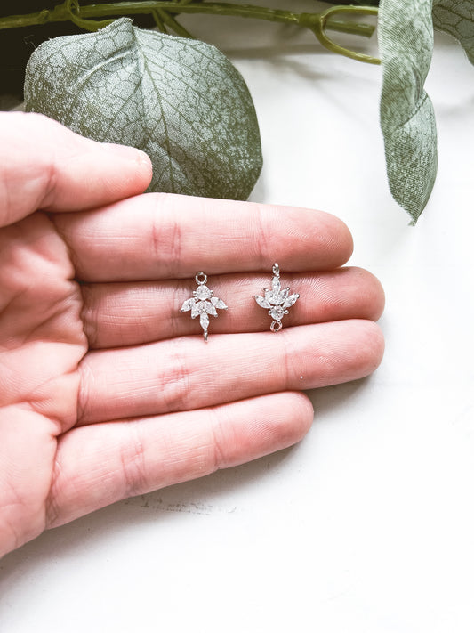 Petal CZ Connector -10 PIECES