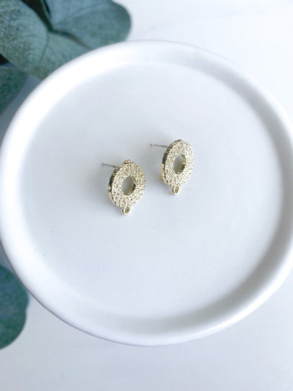 Texture Circle Stud Finding - 10 Pieces