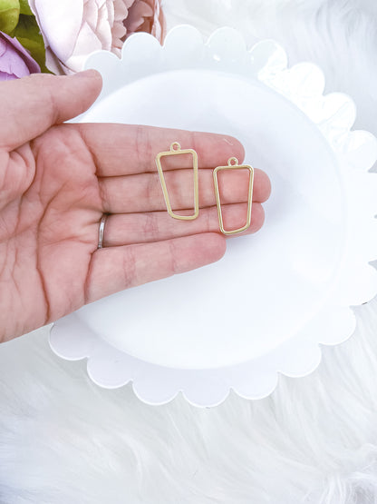 Abstract Rectangle Bezel - 10 PIECES
