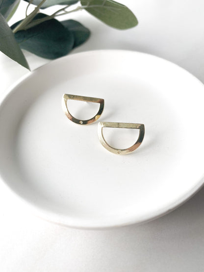 Gold Half Circle Stud - 10 PIECES