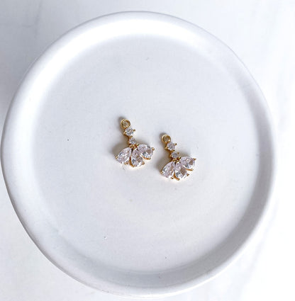 Petal Drop Gem Charm - 10 PIECES
