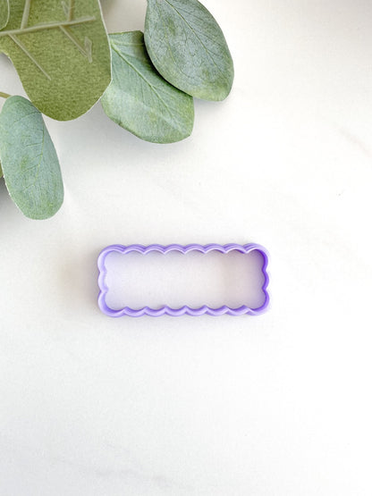 Scalloped Rectangle Barrette Cutter - B1