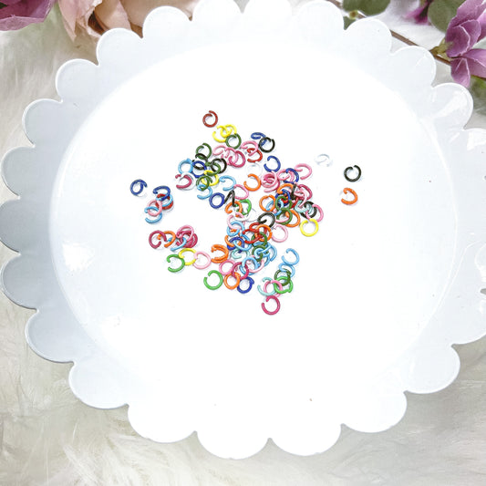Assorted Color 6mm Jump Rings - 100 PIECES