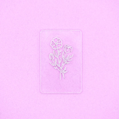 Acrylic Texture Tile - Floral Arrangement #3
