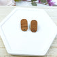 Long Oval Wooden Stud - 10 PIECES