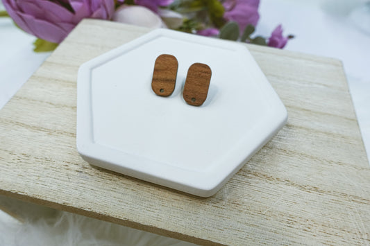 Long Oval Wooden Stud - 10 PIECES