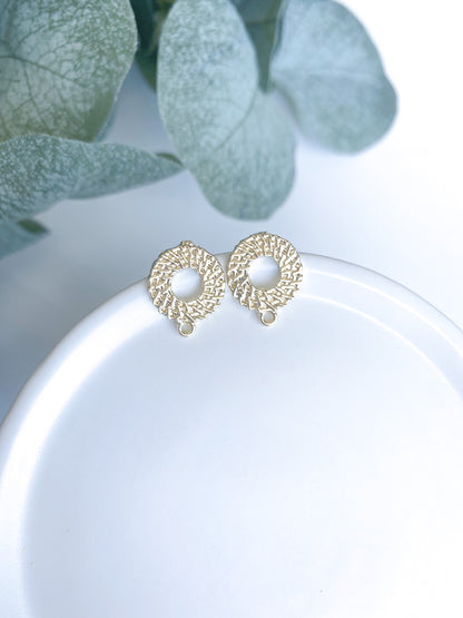 Texture Circle Stud Finding - 10 Pieces