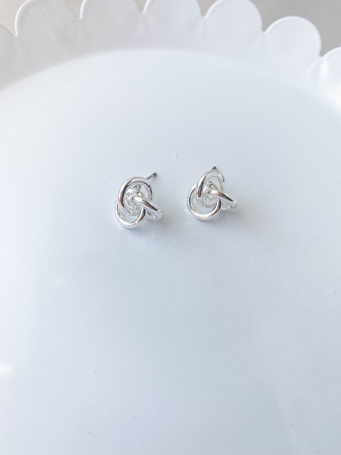 Silver Knots Stud Pack Add-on - 5 Pairs (10 Pieces)