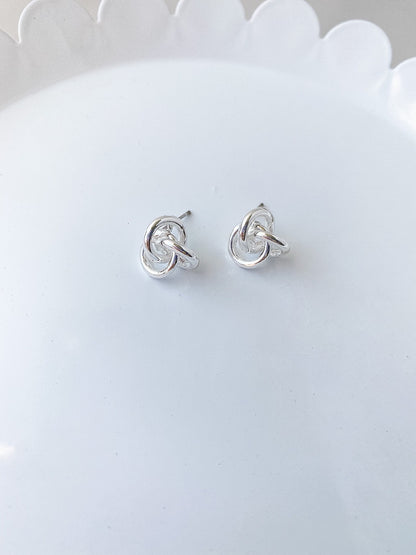 Silver Knots Stud Pack Add-on - 5 Pairs (10 Pieces)