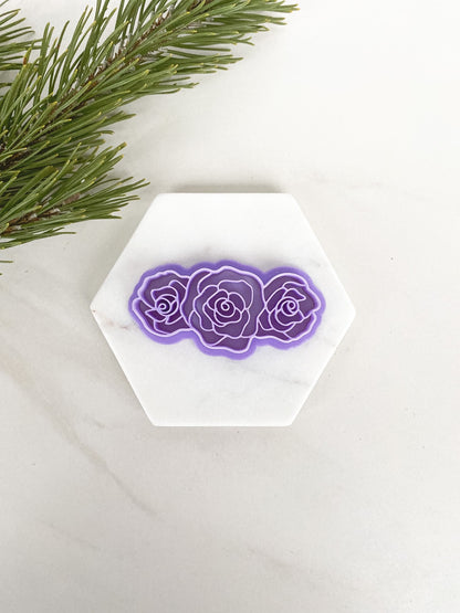 Rose Imprint Barrette