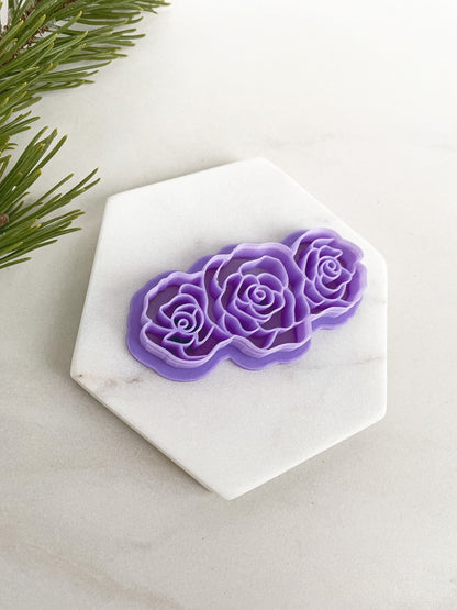 Rose Imprint Barrette