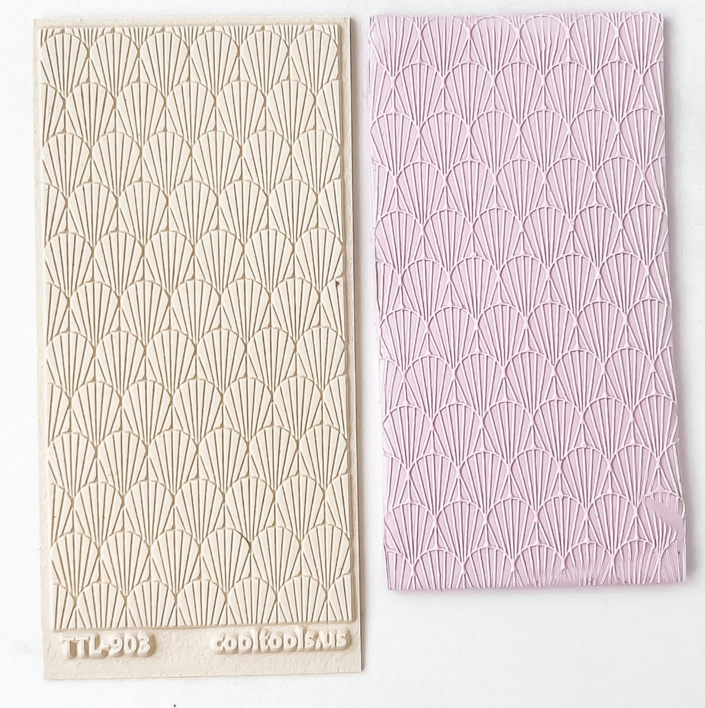 Embossed Fineline Deco Shells Texture Mat