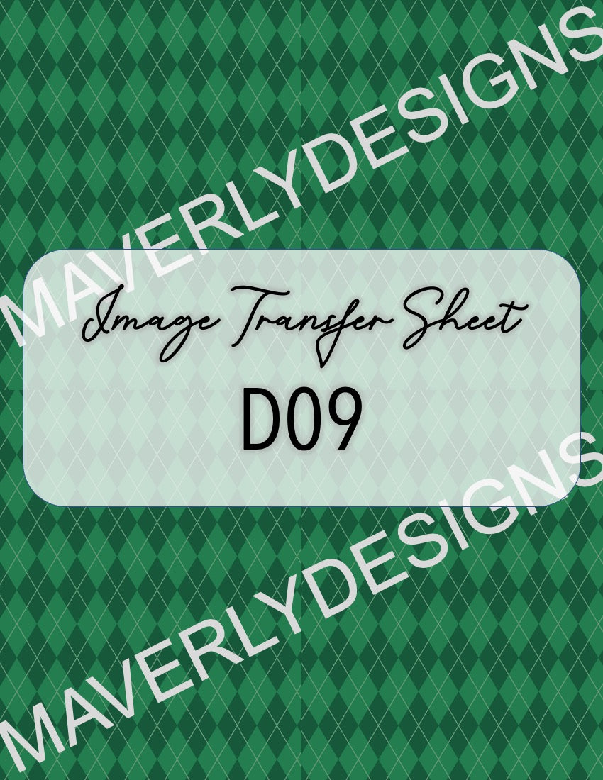 St. Patricks Image Transfer Sheet - D09