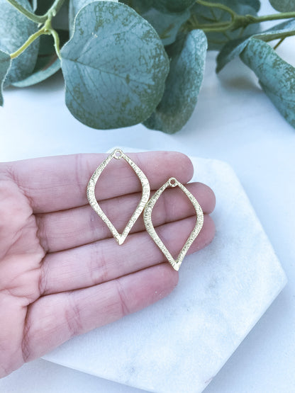 Hammered Bulb Charm - 10 PIECES