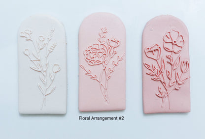 Acrylic Texture Tile - Floral Arrangement #2