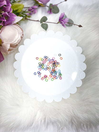 Assorted Color 6mm Jump Rings - 100 PIECES