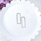 Slim Rectangle Pendant Bezel - 10 PIECES