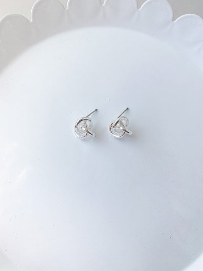 Silver Knots Stud Pack Add-on - 5 Pairs (10 Pieces)
