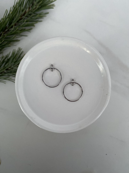 Circle Double Dangle Charm - 10 pieces